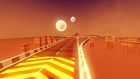Ares Dusthook's roads in the dusty Mars Canyon biome.