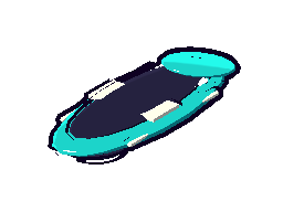 Solar Surf hoverboard, with its production in-game colours and shape.