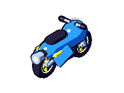 Comet Runner, a chunky blue space bike with yellow stars.